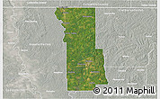 Satellite 3D Map of Webster Parish, lighten, semi-desaturated