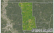 Satellite 3D Map of Webster Parish, semi-desaturated