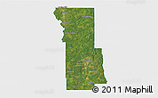 Satellite 3D Map of Webster Parish, single color outside