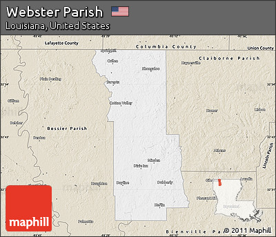 Classic Style Map of Webster Parish