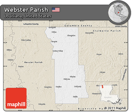 Classic Style Map of Webster Parish