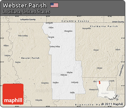 Classic Style Map of Webster Parish