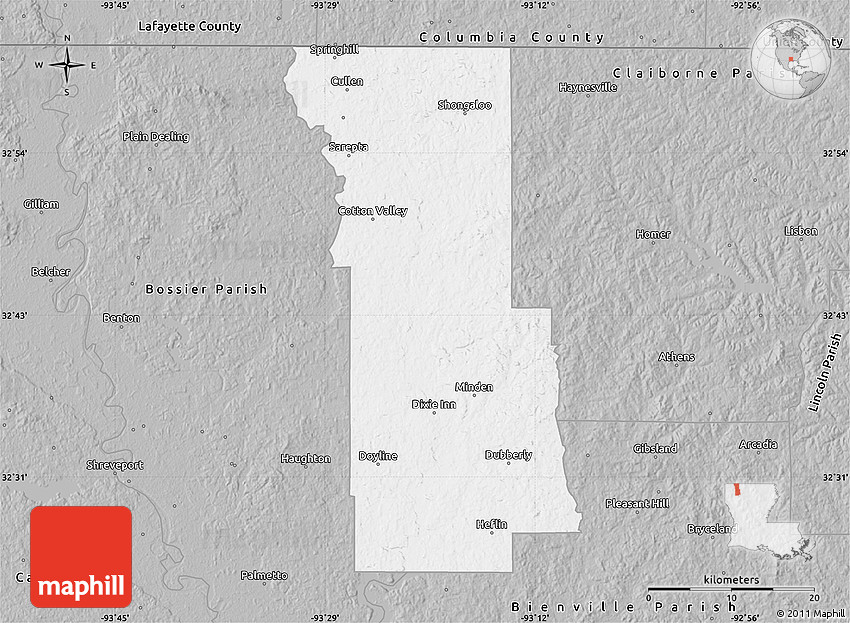 Gray Map of ster Parish