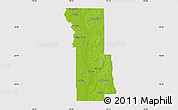 Physical Map of Webster Parish, cropped outside