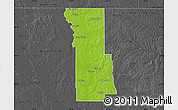 Physical Map of Webster Parish, darken, desaturated