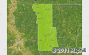 Physical Map of Webster Parish, satellite outside