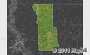 Satellite Map of Webster Parish, darken, desaturated