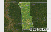 Satellite Map of Webster Parish, darken