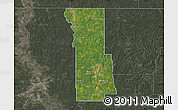 Satellite Map of Webster Parish, darken, semi-desaturated