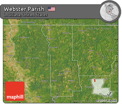Satellite Map of Webster Parish
