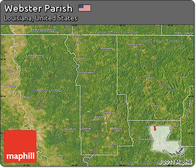 Satellite Map of Webster Parish