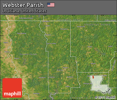 Satellite Map of Webster Parish