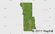 Satellite Map of Webster Parish, single color outside