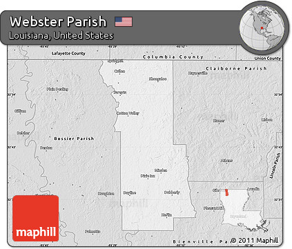 Silver Style Map of Webster Parish