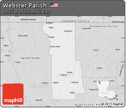 Silver Style Map of Webster Parish