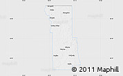 Silver Style Map of Webster Parish, single color outside