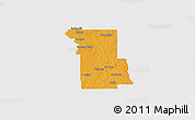 Political Panoramic Map of Webster Parish, cropped outside