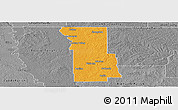 Political Panoramic Map of Webster Parish, desaturated