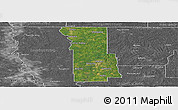 Satellite Panoramic Map of Webster Parish, desaturated