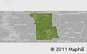 Satellite Panoramic Map of Webster Parish, lighten, desaturated