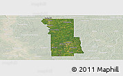 Satellite Panoramic Map of Webster Parish, lighten