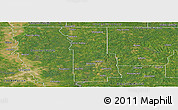 Satellite Panoramic Map of Webster Parish
