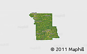 Satellite Panoramic Map of Webster Parish, single color outside