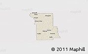 Shaded Relief Panoramic Map of Webster Parish, cropped outside