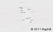 Silver Style Panoramic Map of Webster Parish, single color outside