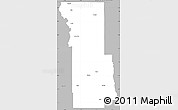 Gray Simple Map of Webster Parish