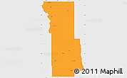 Political Simple Map of Webster Parish, single color outside