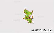 Physical 3D Map of ZIP codes starting with 041, cropped outside