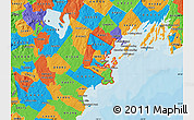 Political Map of ZIP codes starting with 041