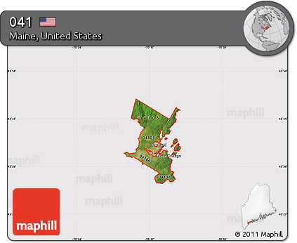 Satellite Map of ZIP Codes Starting with 041, cropped outside