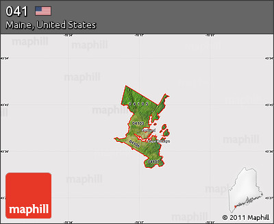 Satellite Map of ZIP Codes Starting with 041, cropped outside