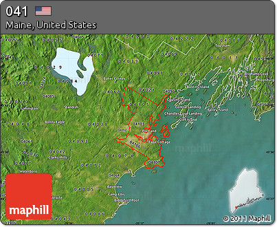Satellite Map of ZIP Codes Starting with 041