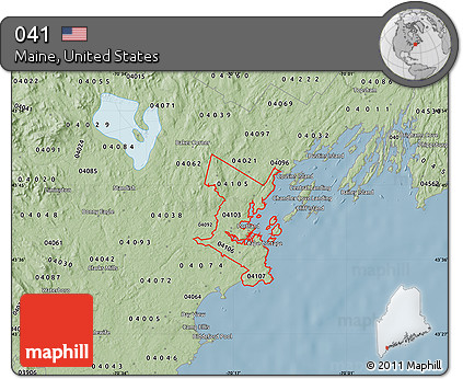 Savanna Style Map of ZIP Codes Starting with 041