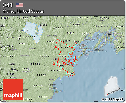 Savanna Style Map of ZIP Codes Starting with 041
