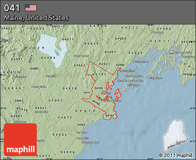 Savanna Style Map of ZIP Codes Starting with 041