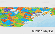 Political Panoramic Map of ZIP codes starting with 041