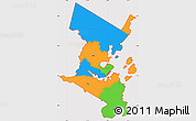 Political Simple Map of ZIP codes starting with 041, cropped outside