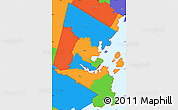 Political Simple Map of ZIP codes starting with 041