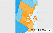 Political Shades Simple Map of ZIP codes starting with 041