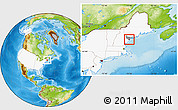 Physical Location Map of ZIP code 04106, highlighted country, highlighted county