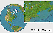 Satellite Location Map of ZIP code 04106