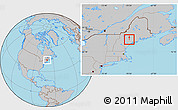 Gray Location Map of ZIP code 04266