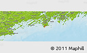 Physical Panoramic Map of ZIP code 04567