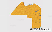 Political 3D Map of Aroostook County, cropped outside
