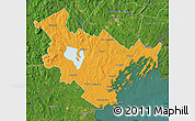 Political Map of Cumberland County, satellite outside