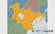 Political Map of Cumberland County, semi-desaturated